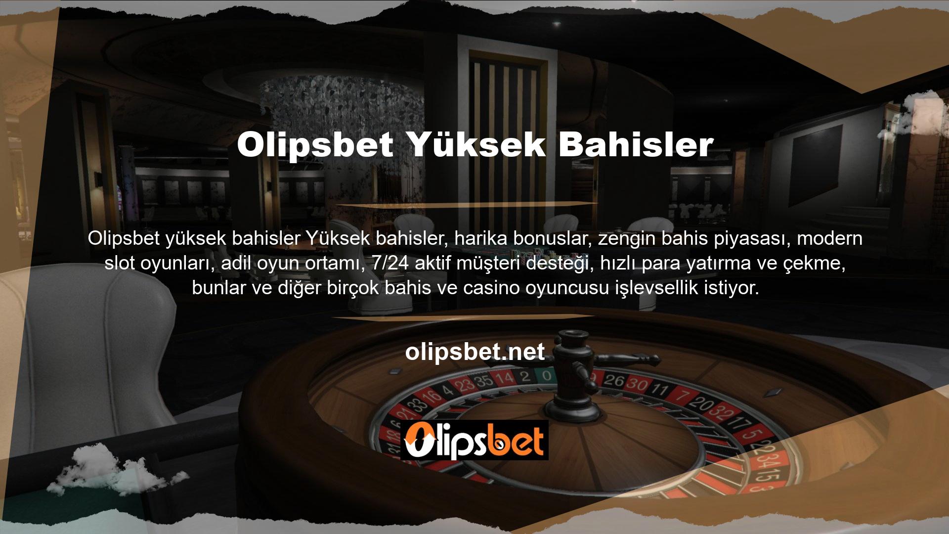 Sürekli toplanan bahis sitesi "Olipsbet katıldınız mı?" sloganını ortaya koyuyor